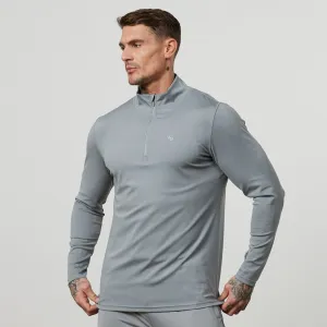 Vanquish Essential Steel Grey Performance 1/4 Zip Top Pig like Zip Up Style