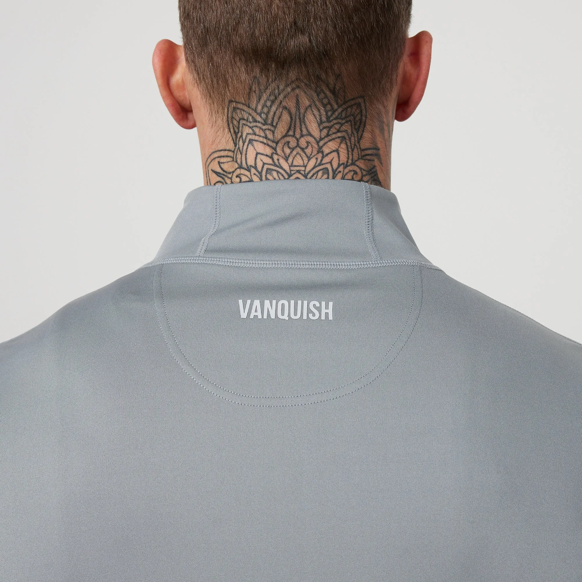 Soft Sense Anti Pill Technology Vanquish Essential Steel Grey Performance 1/4 Zip Top
