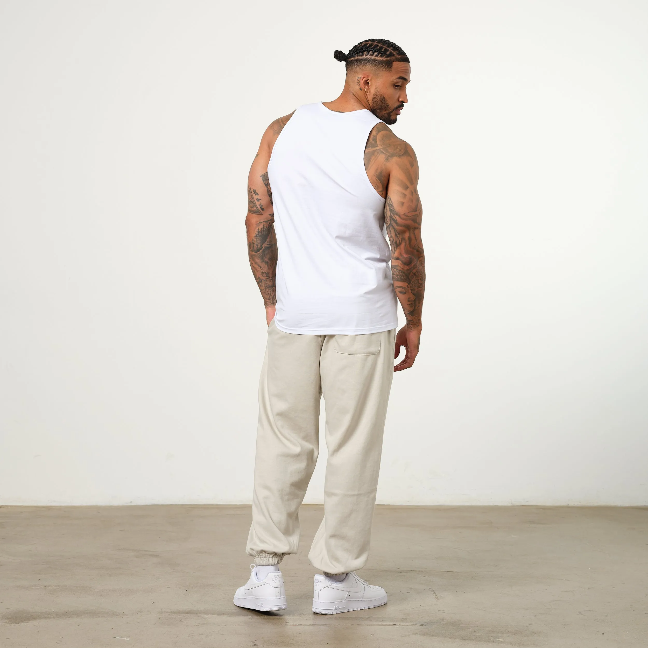 Durable Twill WindResistantMaterial Vanquish Essential Stone Oversized Sweatpants