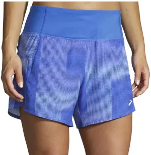 Summer Wear Zero Chafe Construction Brooks Chaser 5 Inch Womens Running Shorts - Blue