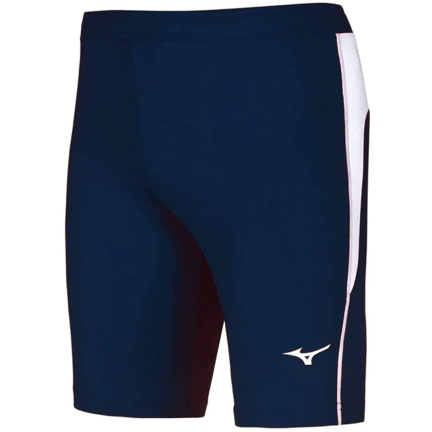 Nylon shorts Rubberized Waistband Mizuno Core Mens Short Running Tights - Blue