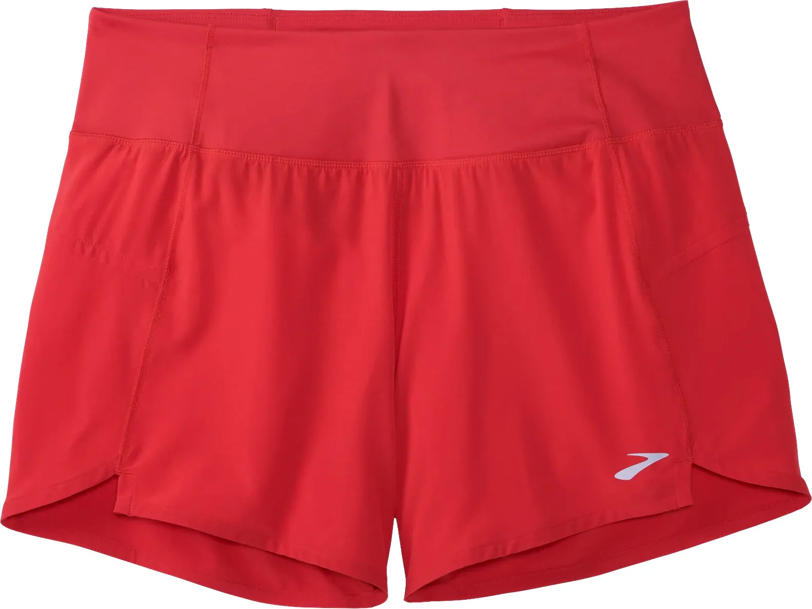 Game Day Fade Resistant Material Brooks Chaser 5 Inch Womens Running Shorts - Red
