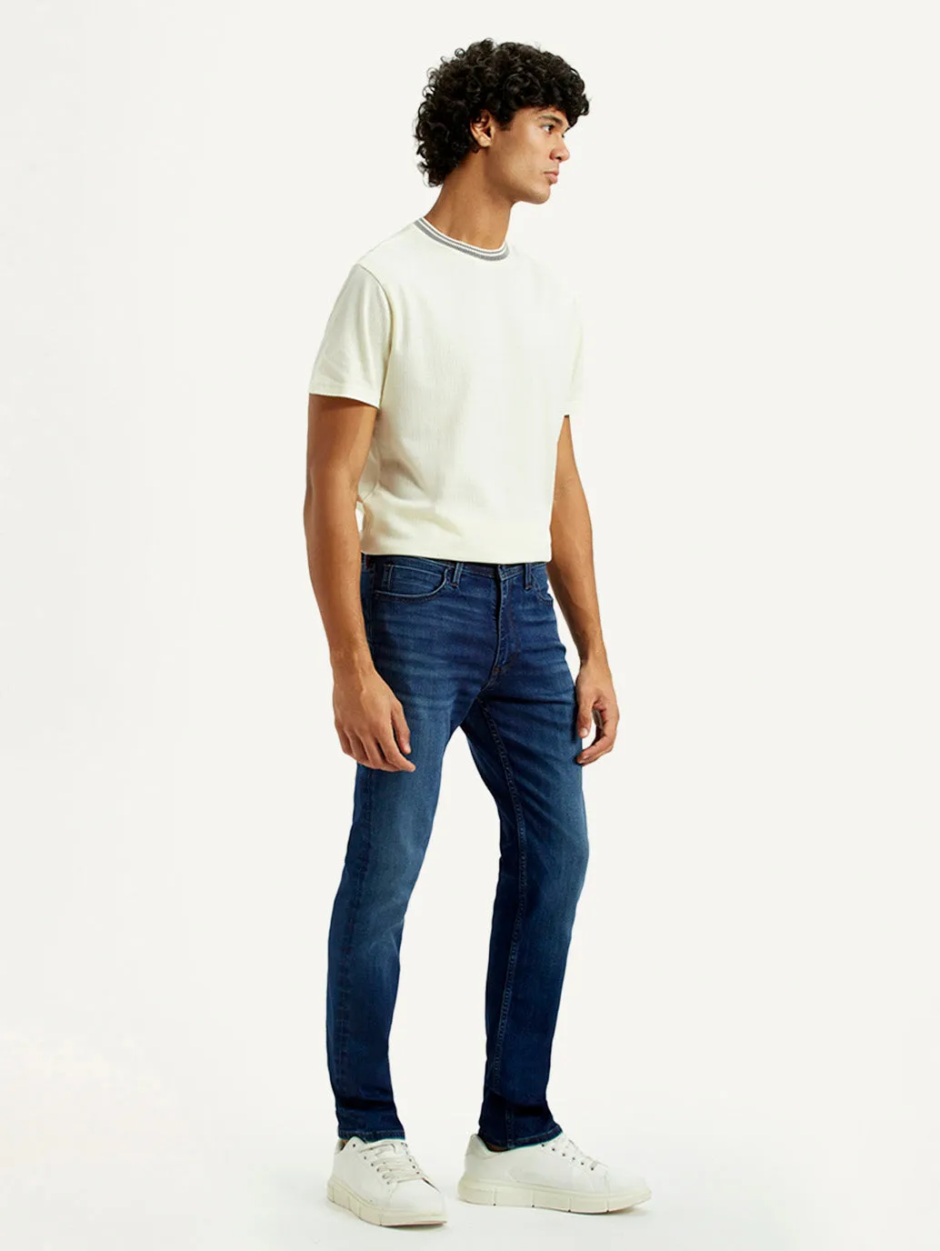 Versatile Cut Casual Spring Mood Classic Wear Men's Redloop 511 Indigo Slim Fit Mid Rise Jeans