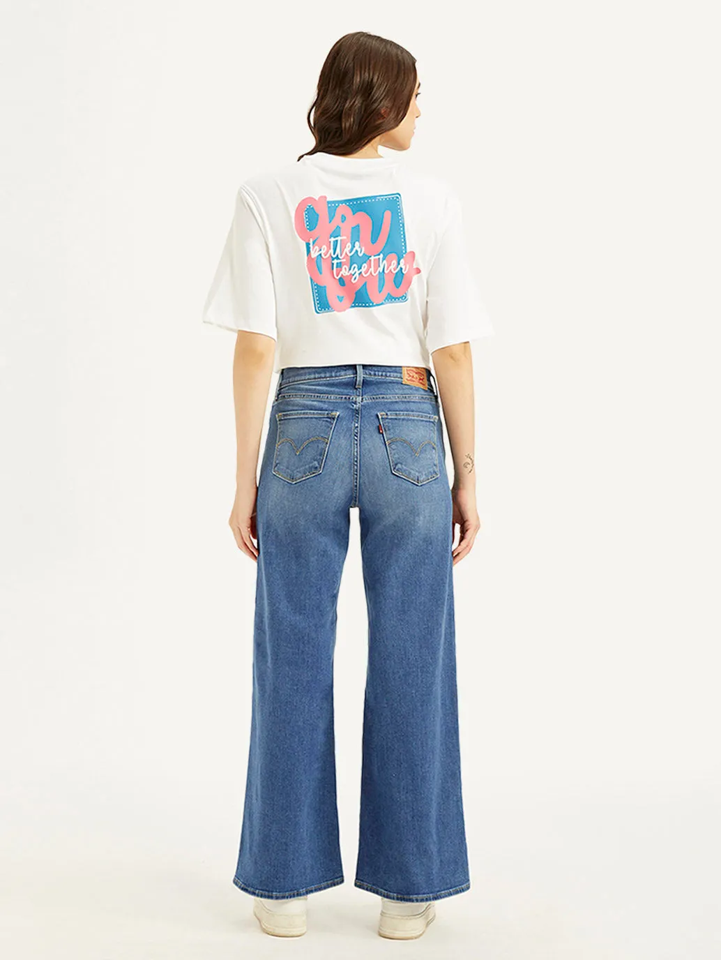 Travel Outfit Professional Wear Women's 318 Blue Flared Fit High Rise Jeans