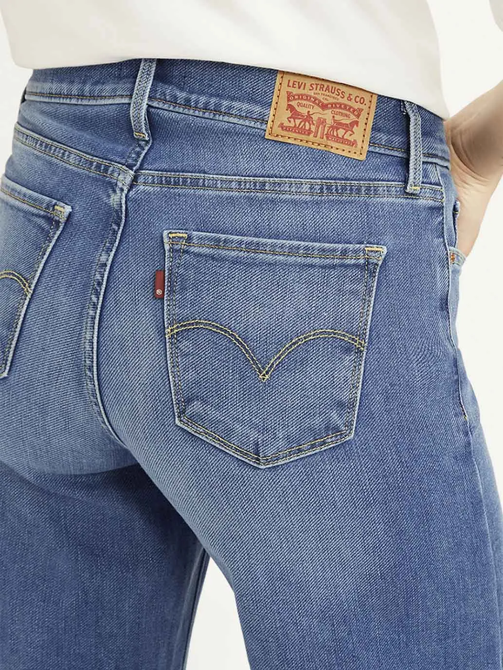 All-Purpose Use Party Look Modern Minimalist Women's 318 Blue Flared Fit High Rise Jeans