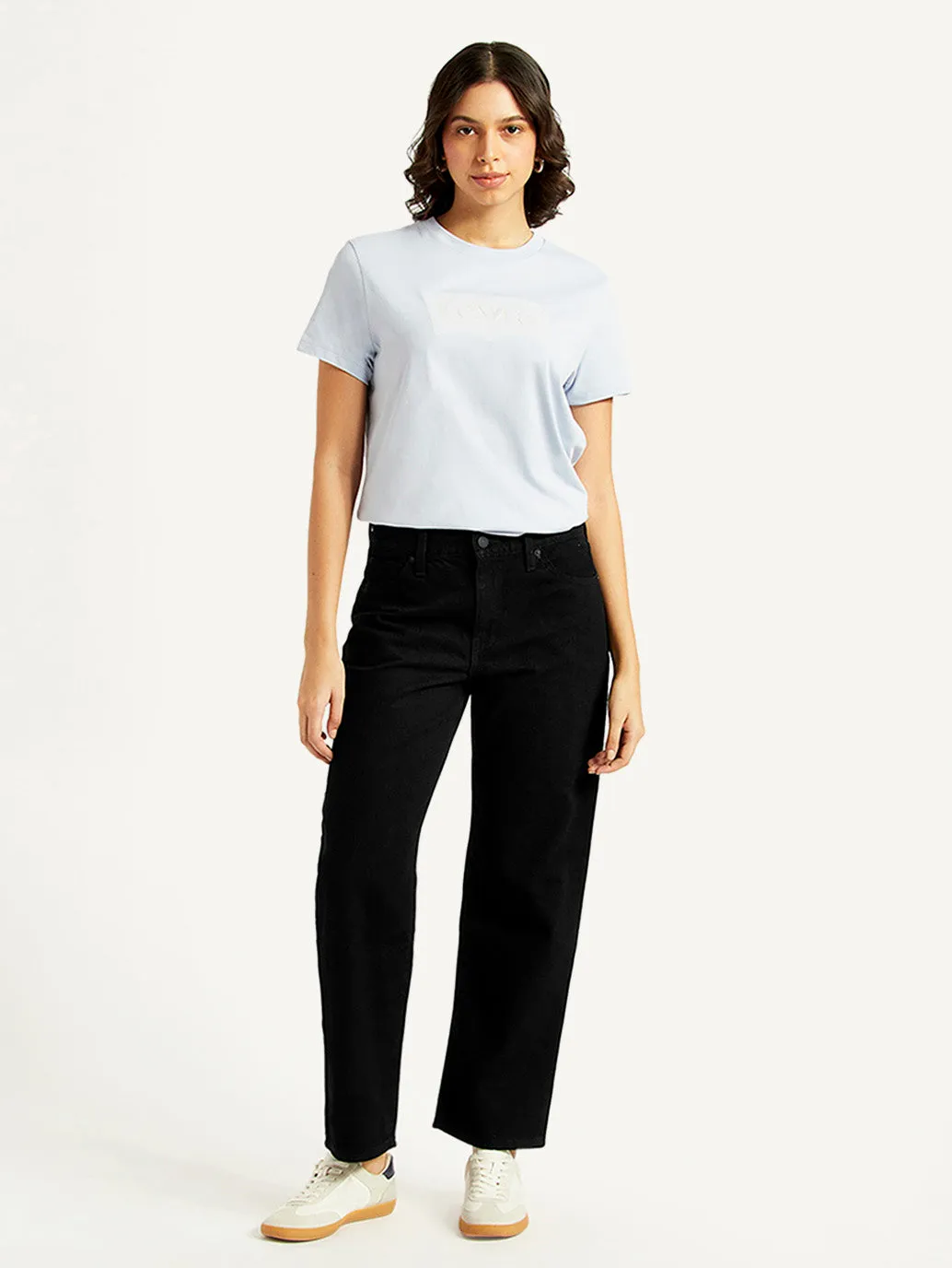Daywear Option Women's 94 Black Baggy Fit High Rise Jeans