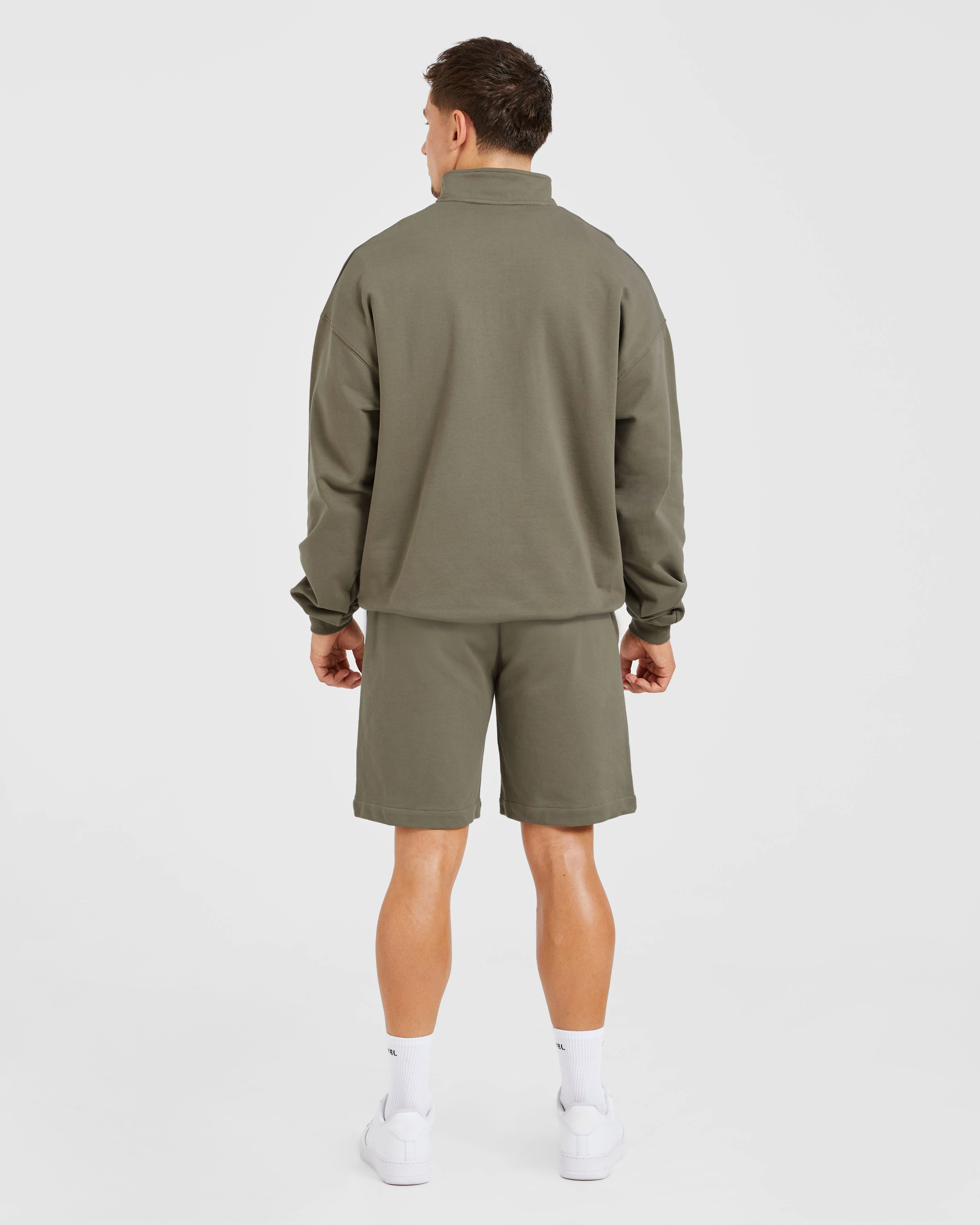 All Day Comfort Western Style Rebound 1/4 Zip Pullover - Dusky Olive