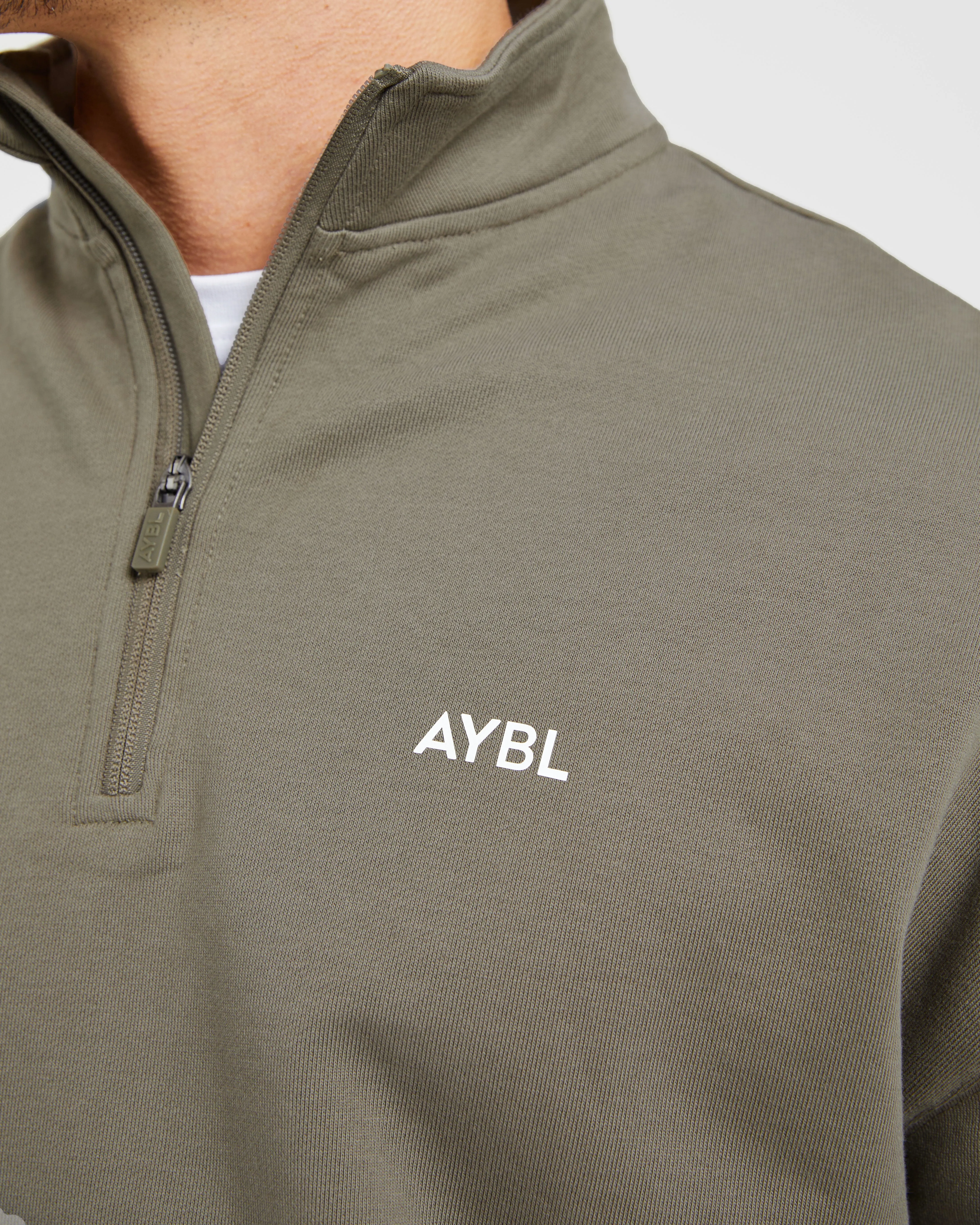 Sustainable production Training Wear Rebound 1/4 Zip Pullover - Dusky Olive