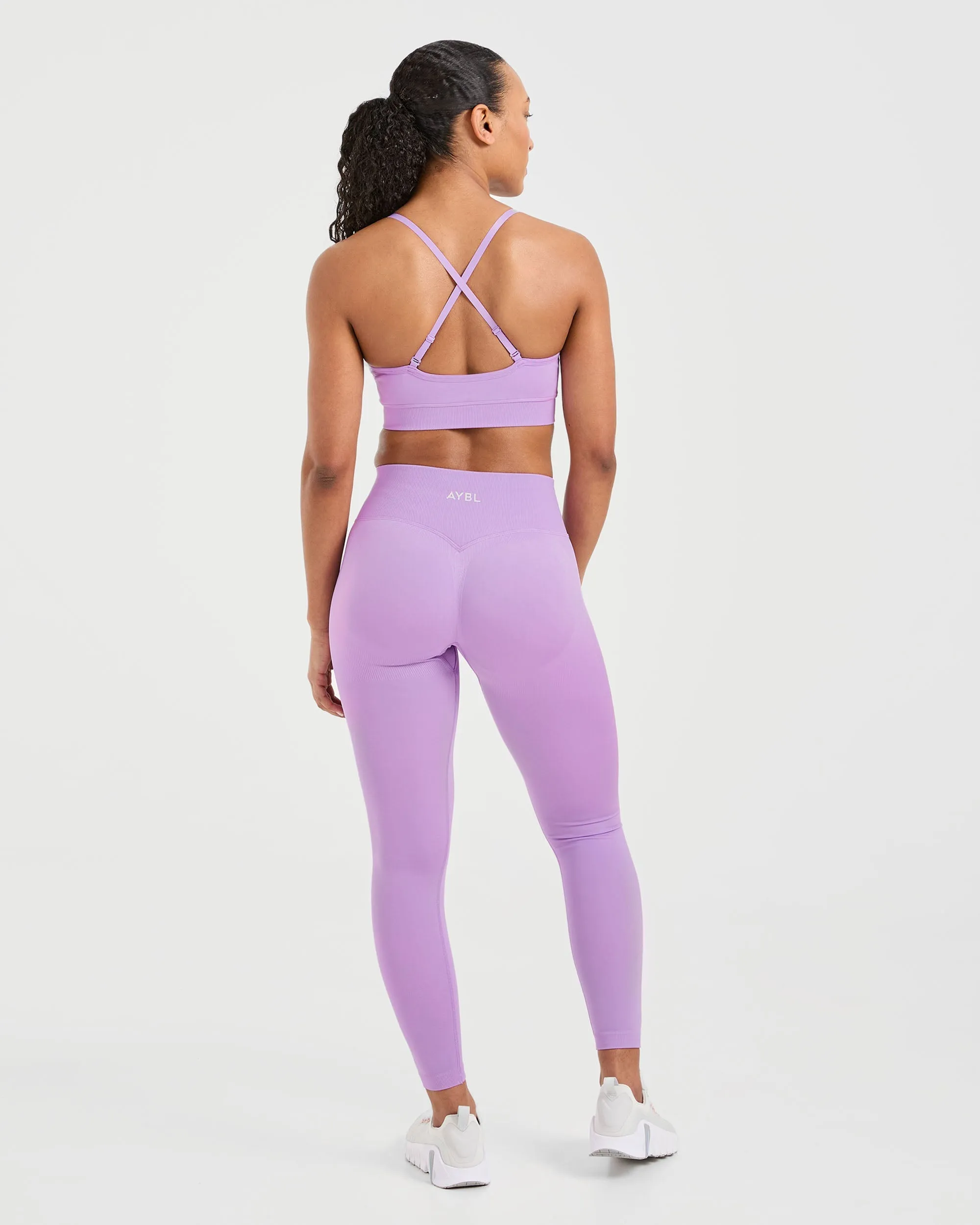 Adapt Seamless Sports Bra - Spring Lilac Fringed edges Durable Material