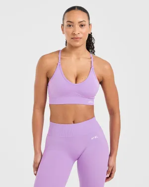 Adapt Seamless Sports Bra - Spring Lilac Non-Restrictive Fit