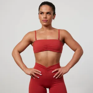 Blue athletic clothing Hook-and-eye closure seams Vanquish Enhance Chilli Red Bandeau Bra