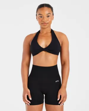 Durable structure Essential Halterneck Sports Bra - Black