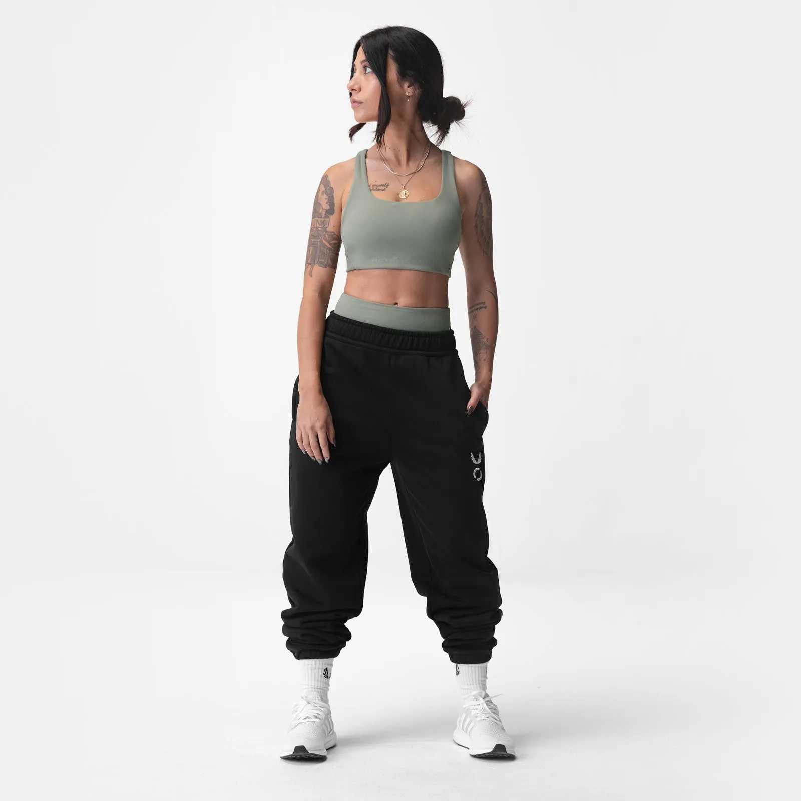 ASRV x Equinox Lycra? Hybrid Sports Bra - Sage Smooth Texture