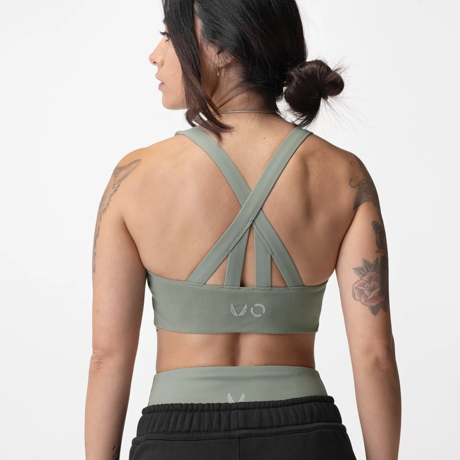 Soft ASRV x Equinox Lycra? Hybrid Sports Bra - Sage