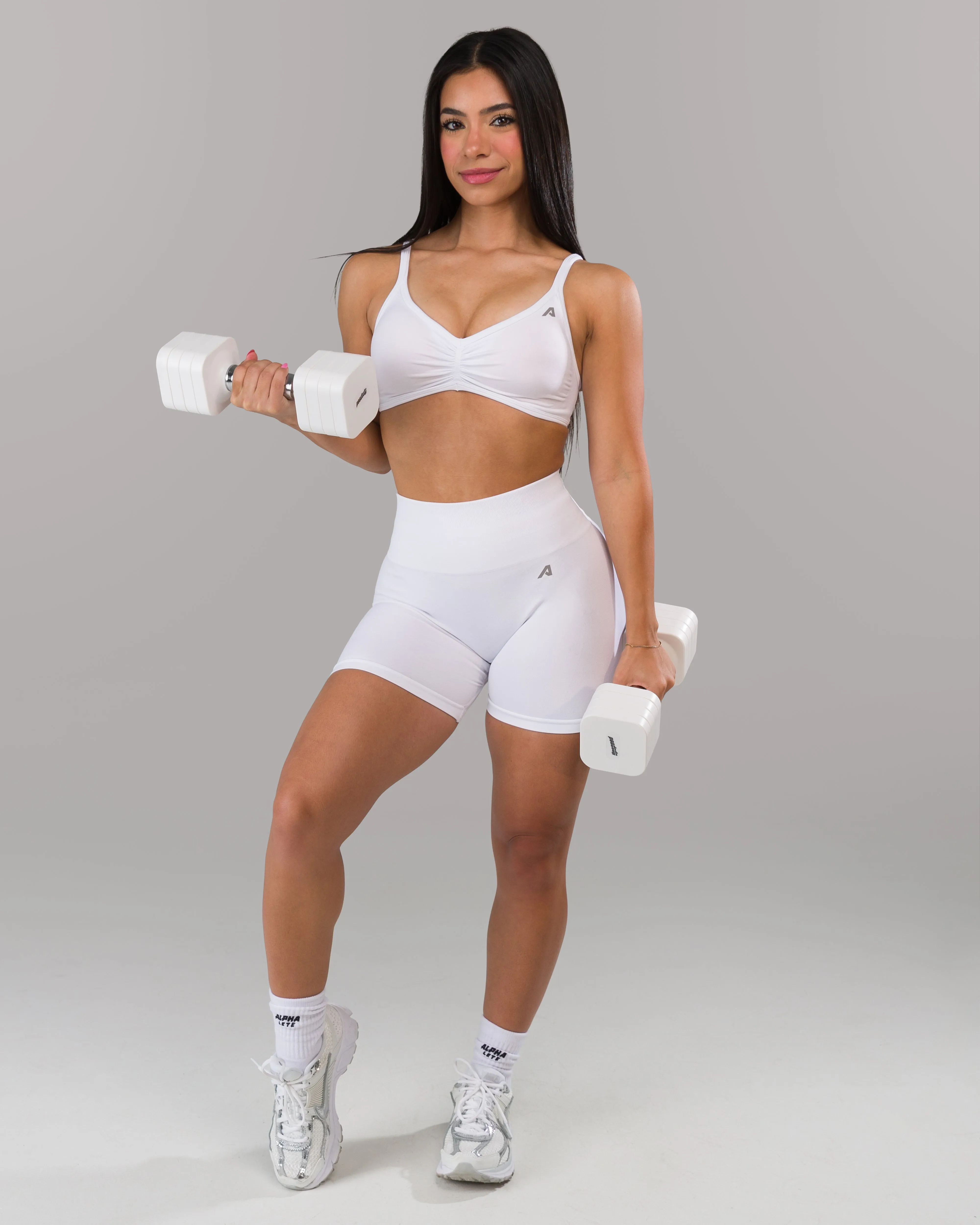 Sandy Bra - White Nylon workout gear