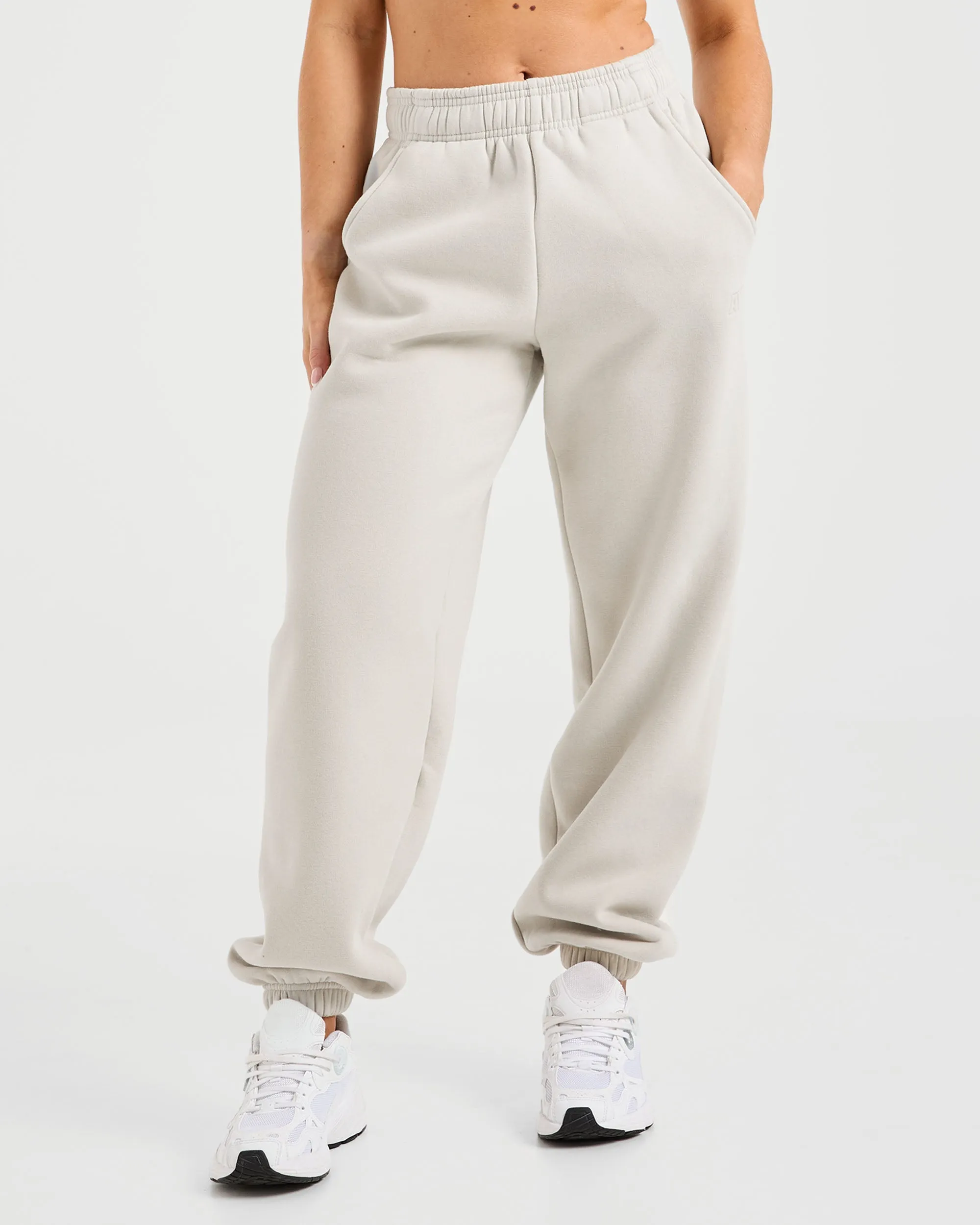 Classic Plush Oversized Joggers - Sand Mastery Breathable Closure Non Irritating Seams