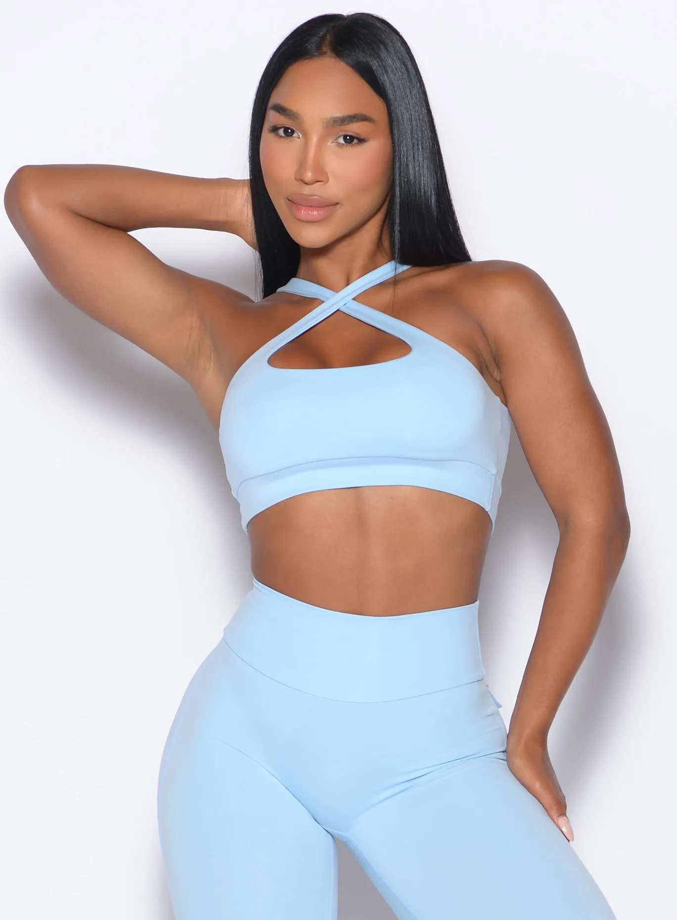 Solid sports outfit tall size Two Way Bra