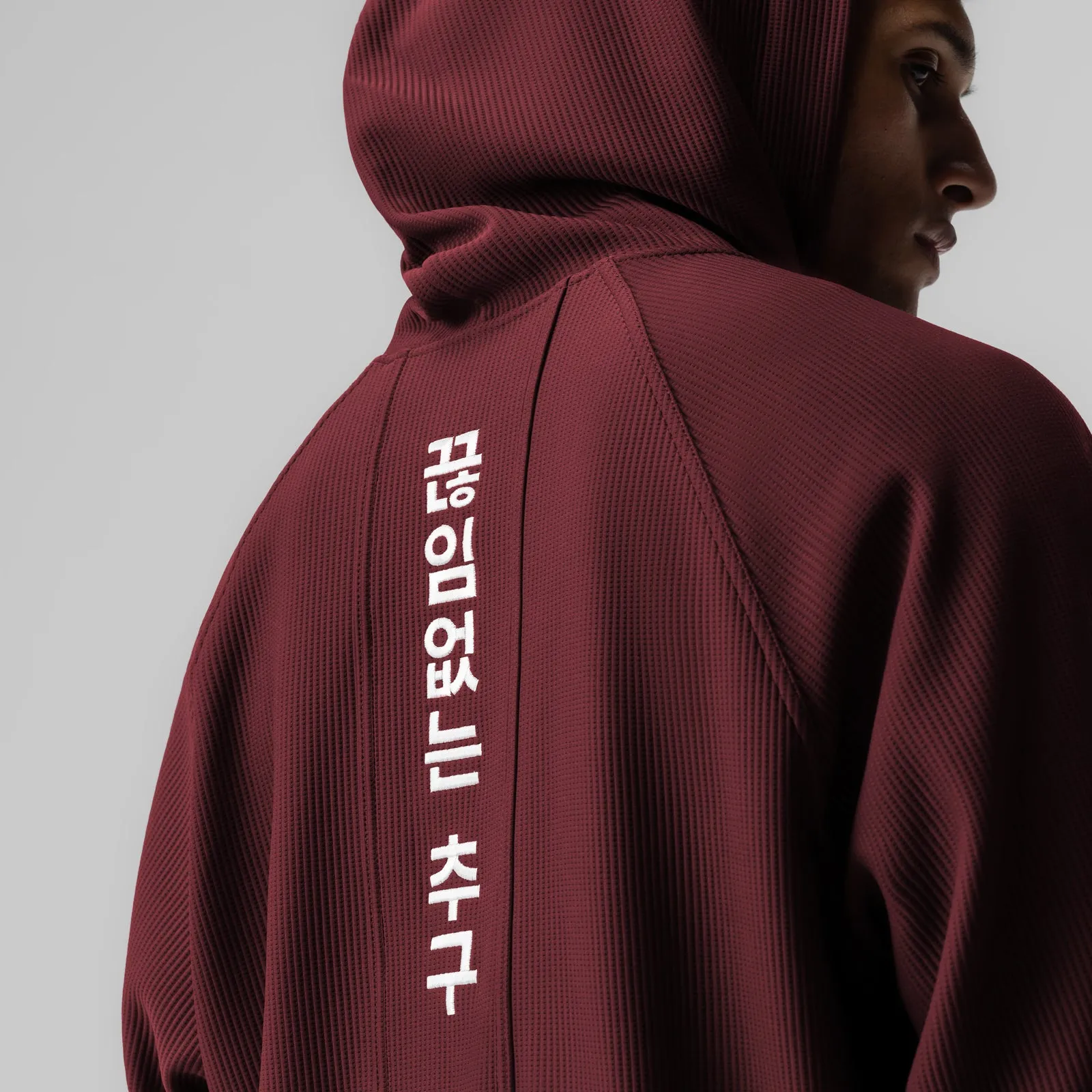 Power Dressing 1019. Deltapeak? Oversized Hoodie - Crimson