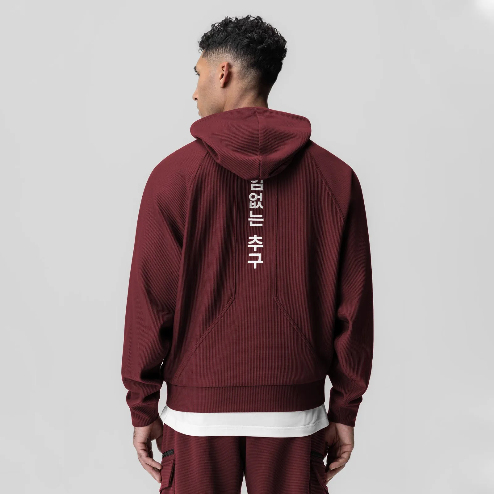 Alpaca like American style 1019. Deltapeak? Oversized Hoodie - Crimson