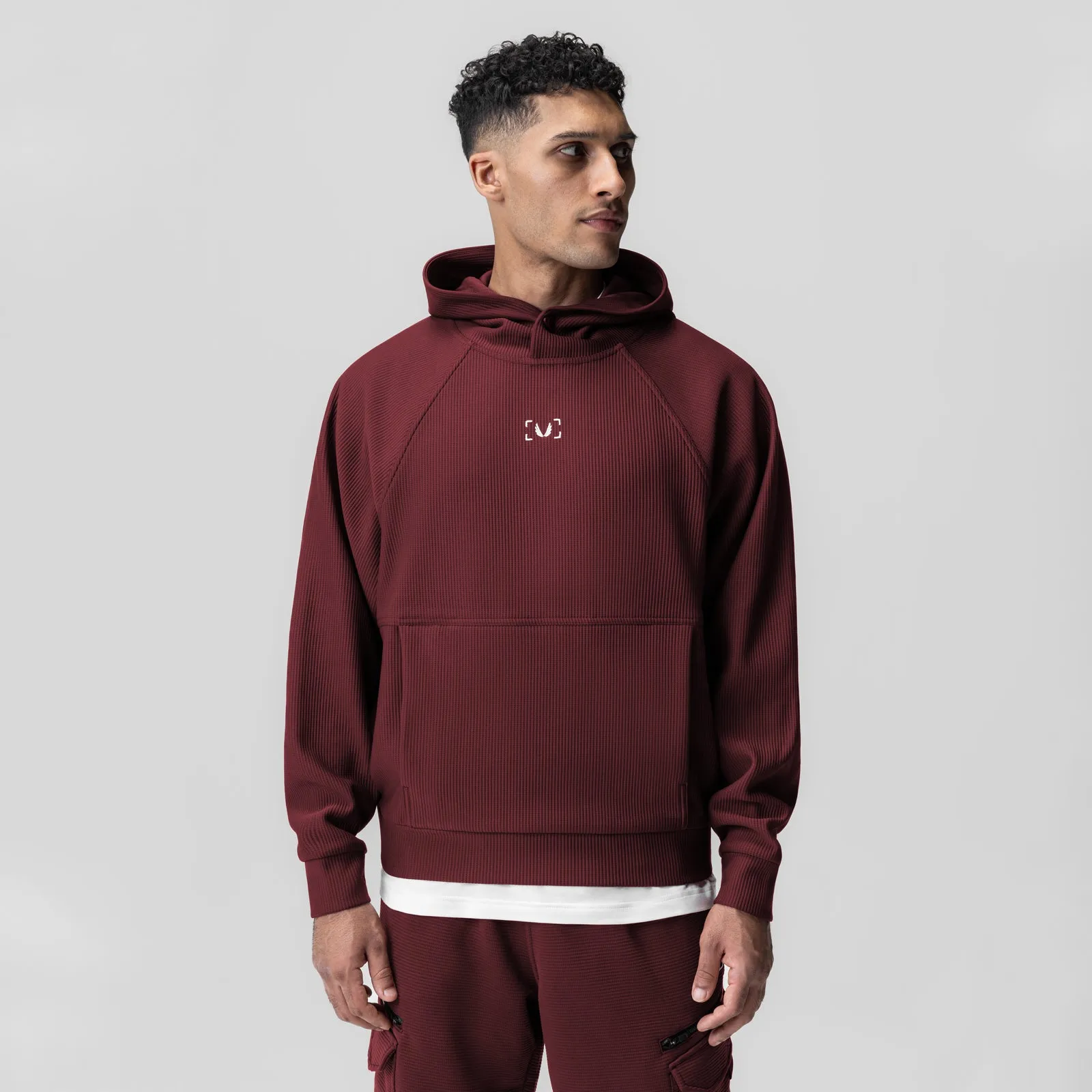 Chic Street Cozy Wear 1019. Deltapeak? Oversized Hoodie - Crimson