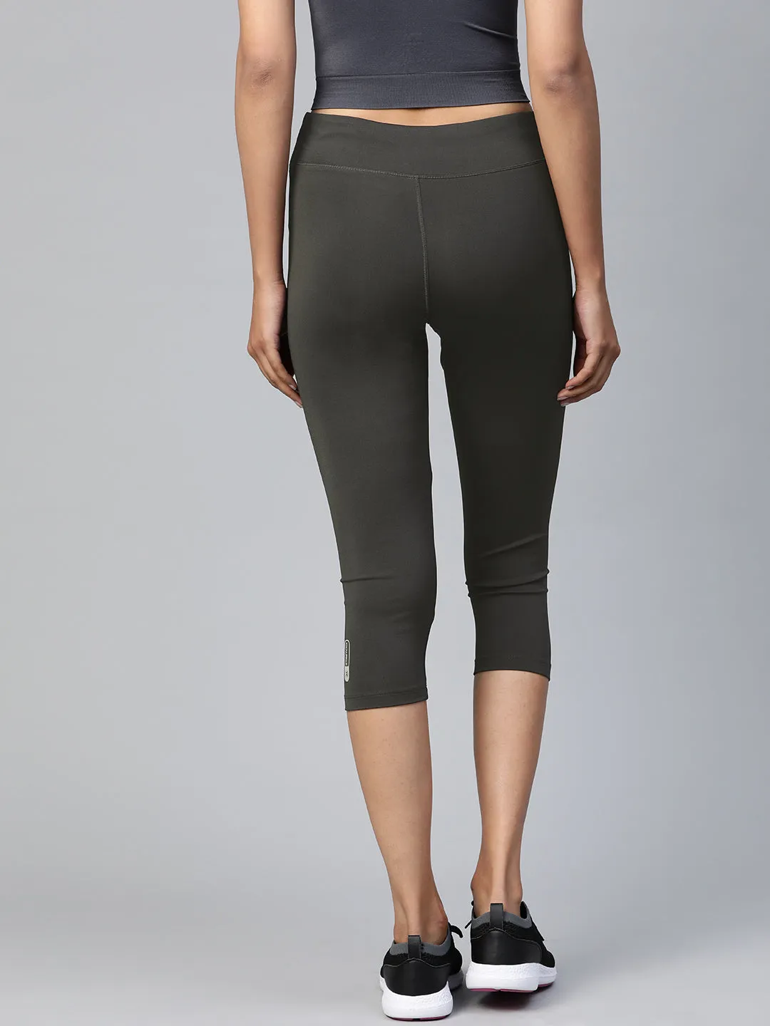 Alcis Women Black Solid Training Tights Studio Practice Maternity Wear