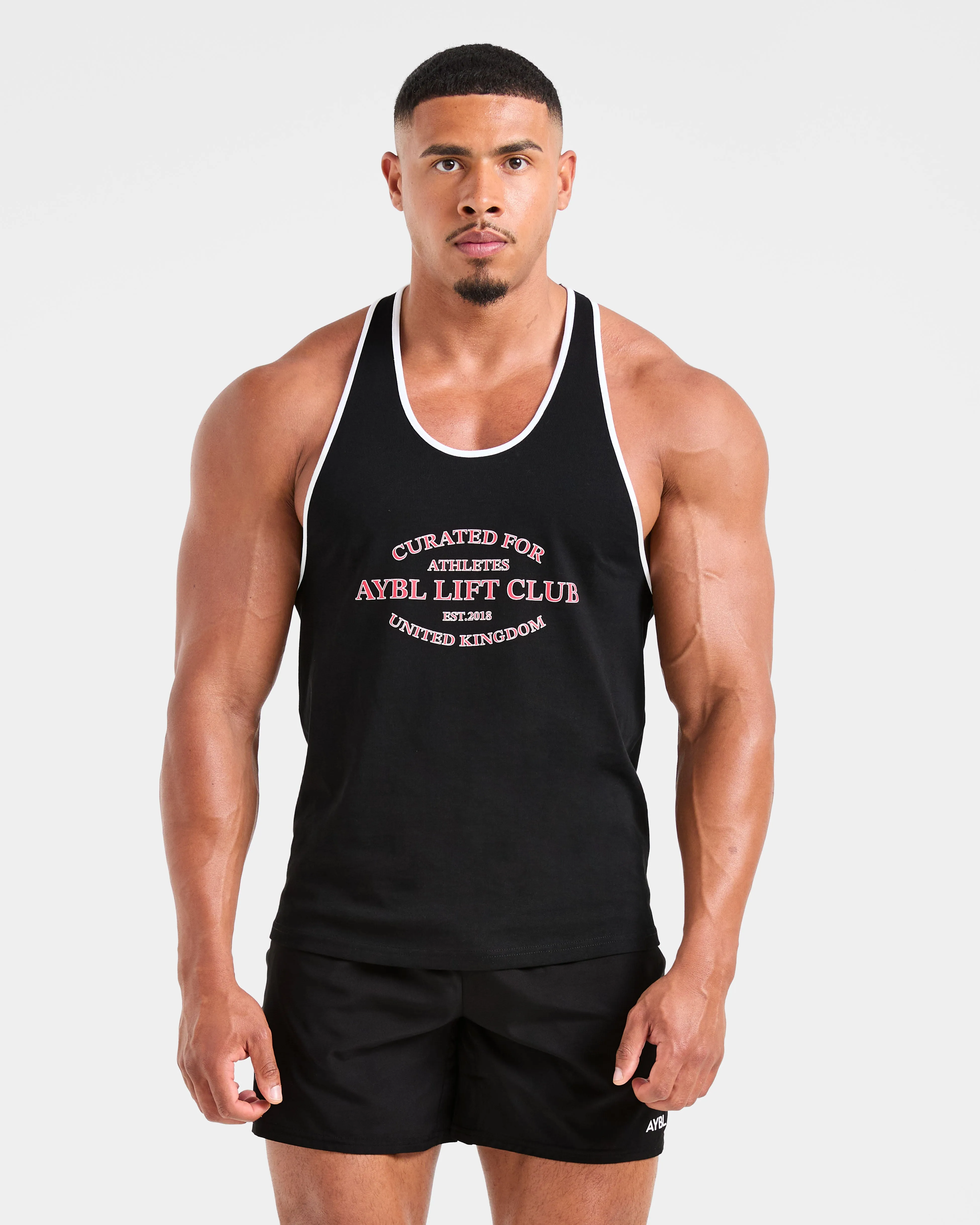 Functional Waist ElasticWaist Lifting Stringer - Black/Red Water resistant coating