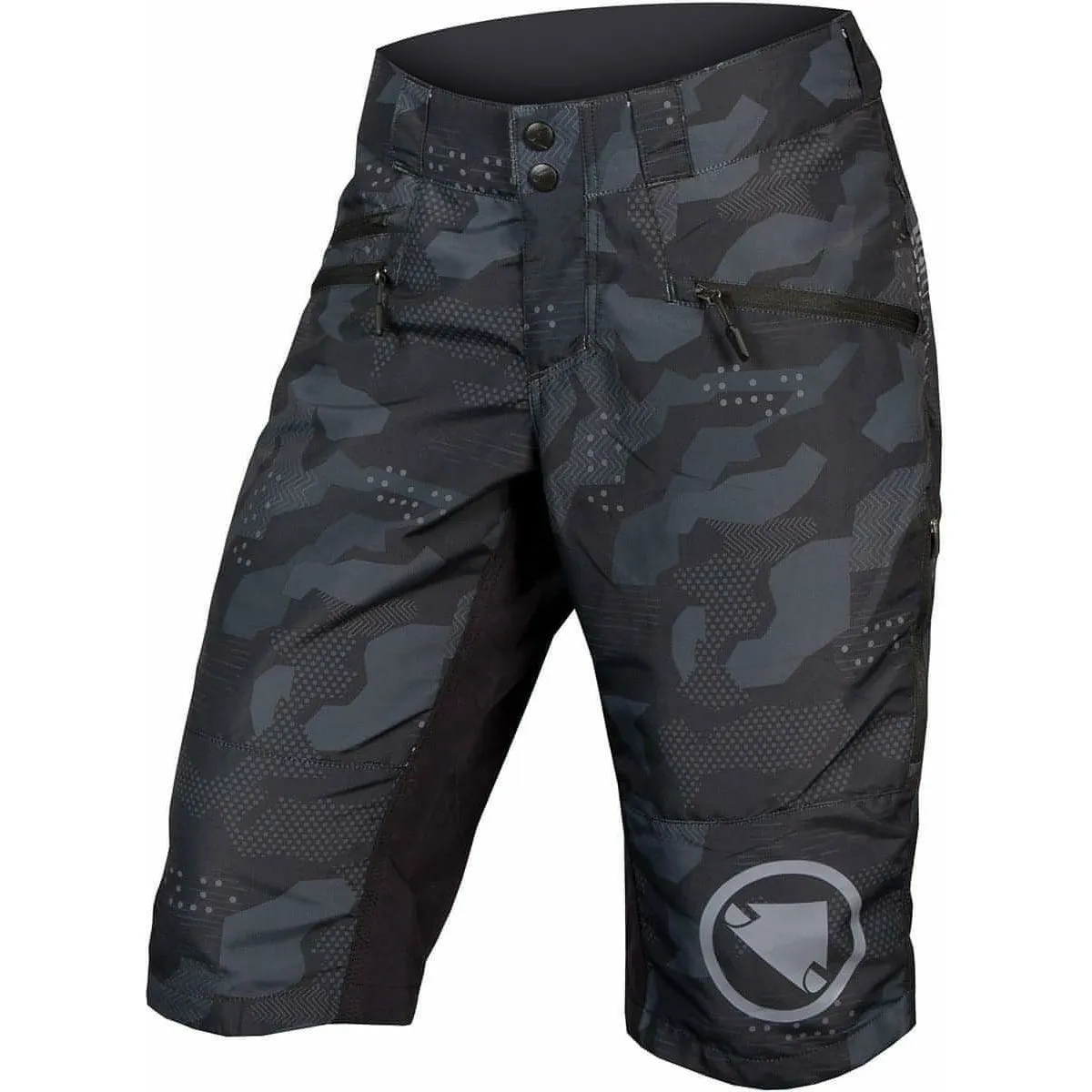 Double Layered Knees Easy Match Endura SingleTrack II Womens Baggy Cycling Shorts - Black Camo