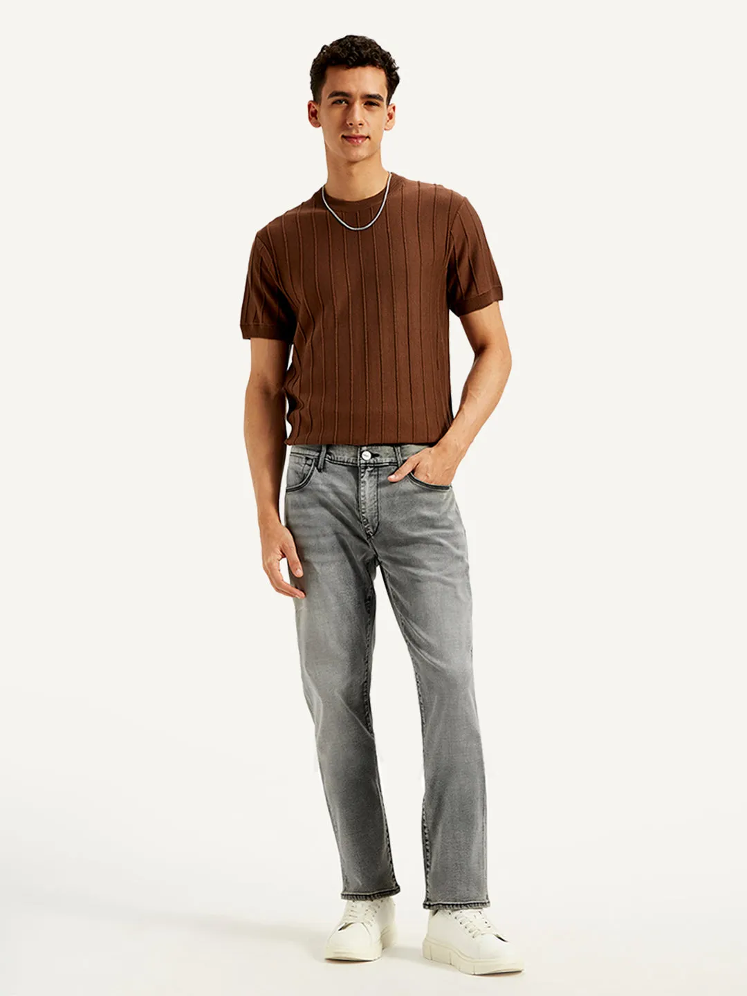 Outfit Base Winter Warmth Outdoor Adventure Men's Redloop 511 Grey Slim Fit Mid Rise Jeans