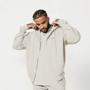 Vanquish Essential Stone Oversized Full Zip Hoodie Caribbean style