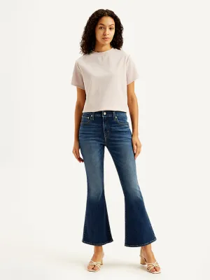 Low Maintenance Denim Total Comfort Women's 726 Blue Flared Fit Mid Rise Jeans