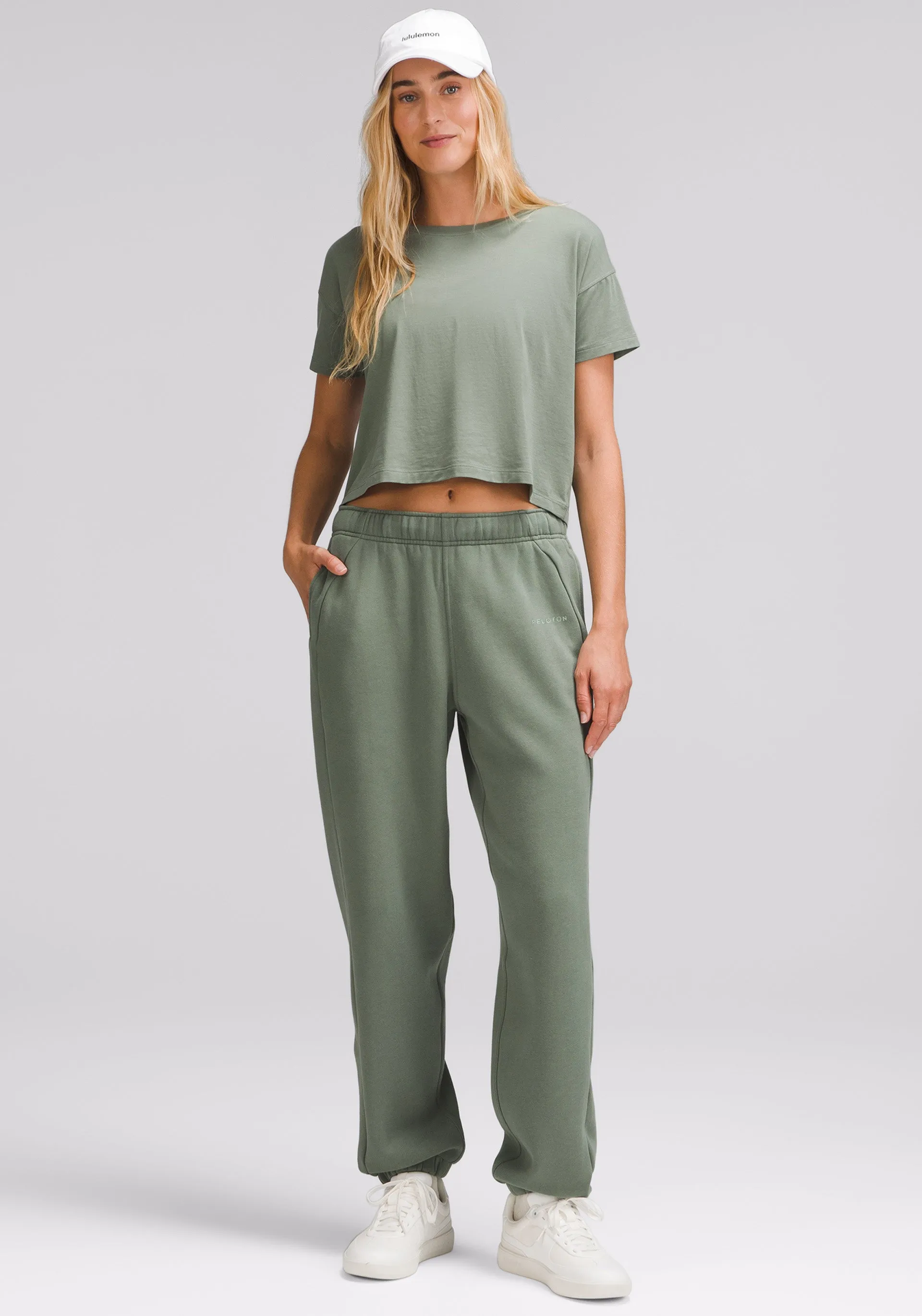 Frayed hem Scuba Mid-Rise Oversized Jogger | Regular