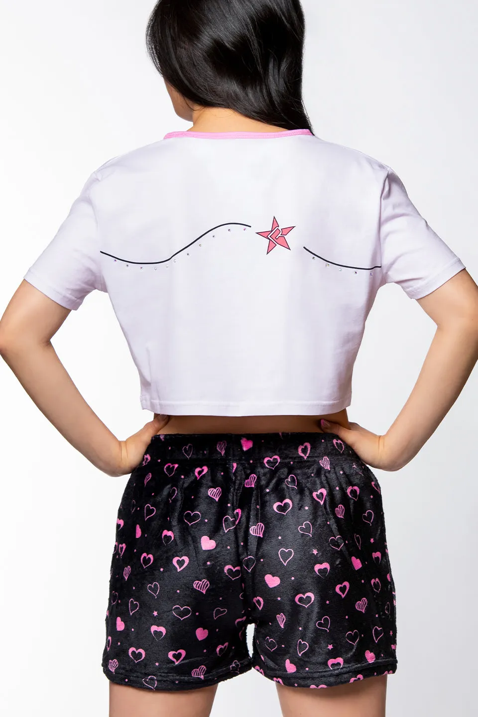 Glow Up Cropped Tee in Pink Crush