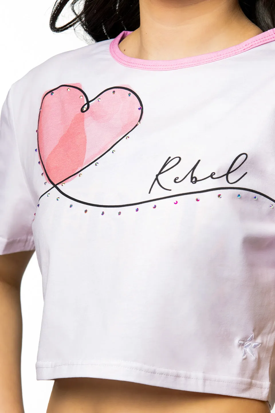 Cropped Tee in Pink Crush OdorControl Treatment Ocean Fit