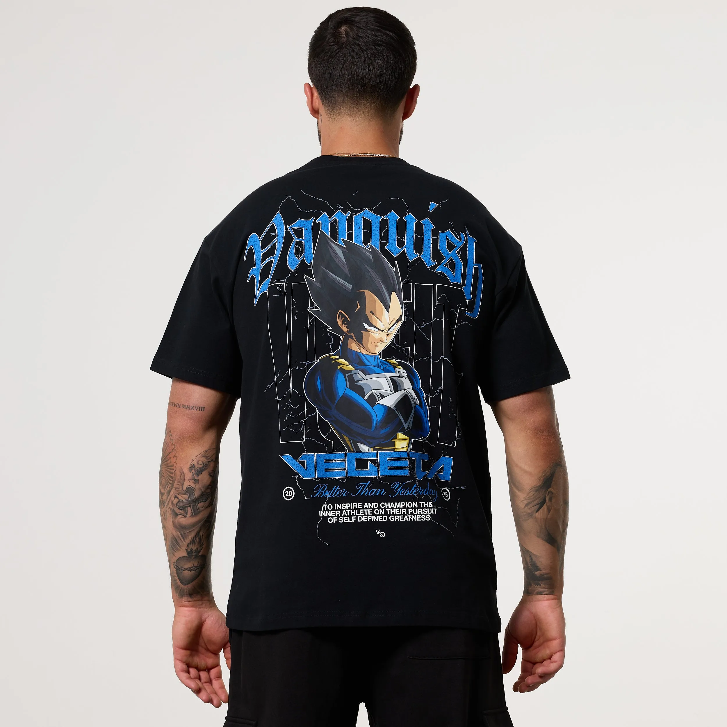 Vanquish DBS Vegeta Black T-Shirt Anti Odor Technology Cool and Comfortable