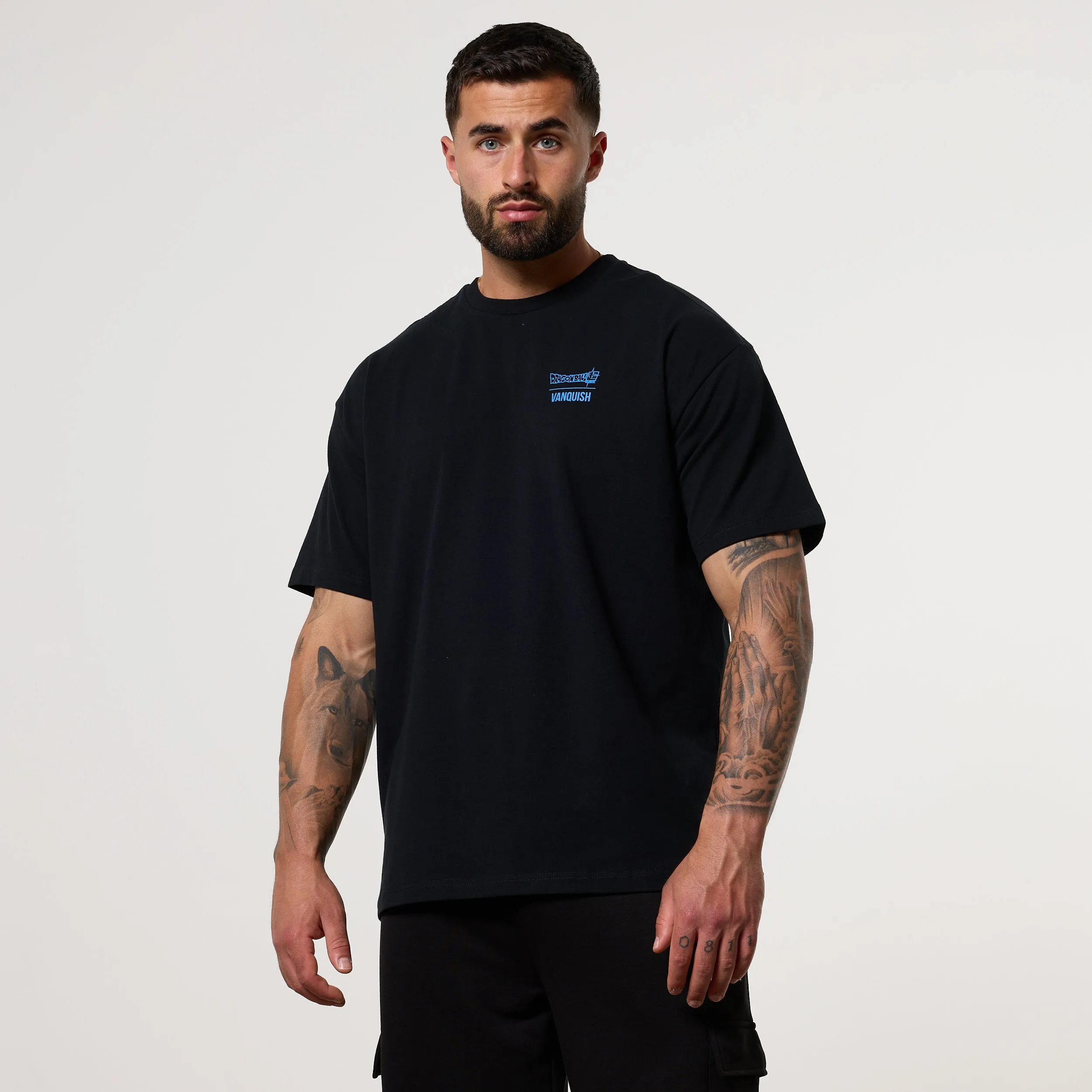 NonIronTechnology Minimal Style Trend Vanquish DBS Vegeta Black T-Shirt