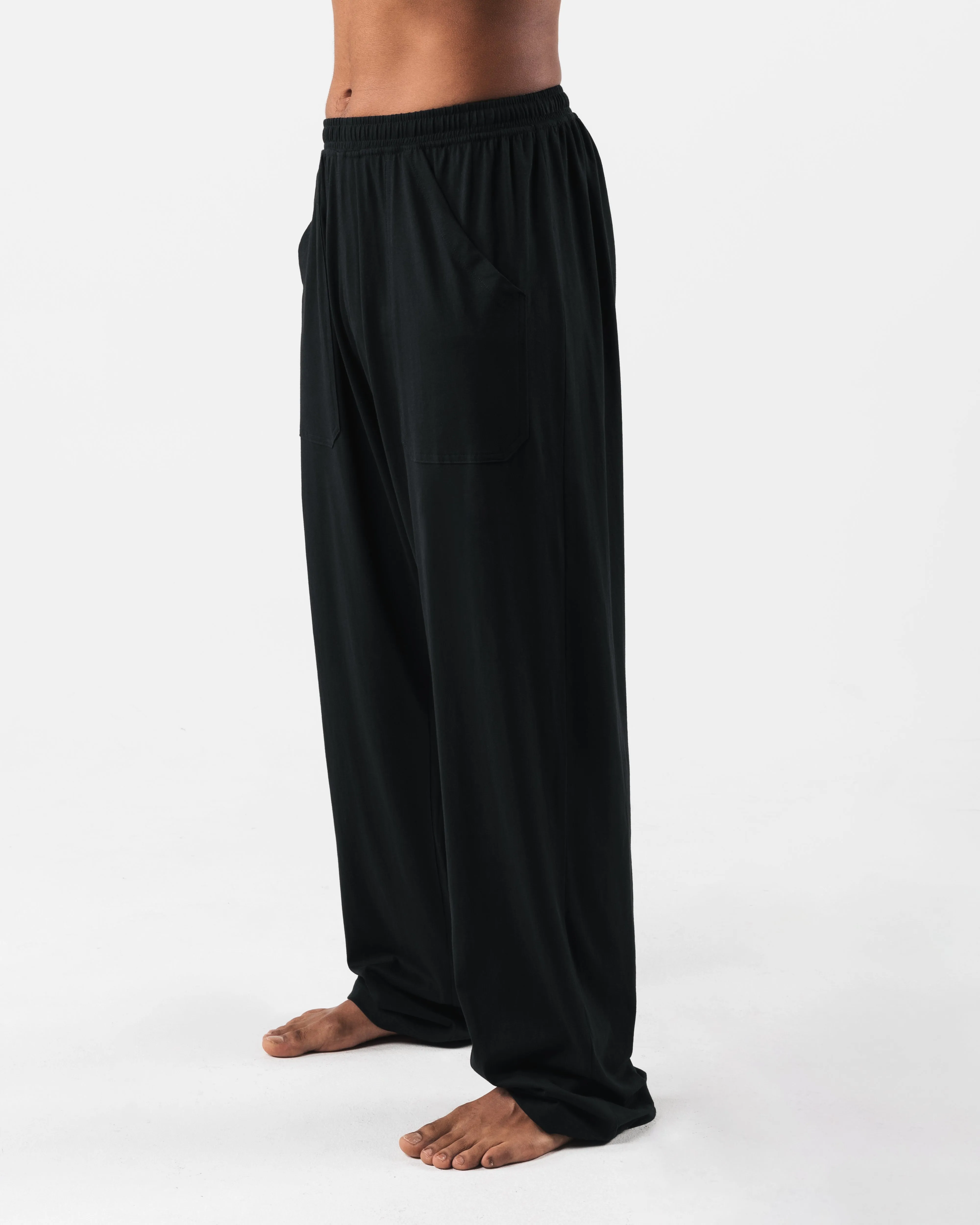 Zero Classic Straight Leg Pant - Black Flexible Gusset Easy Care Fabric Finish