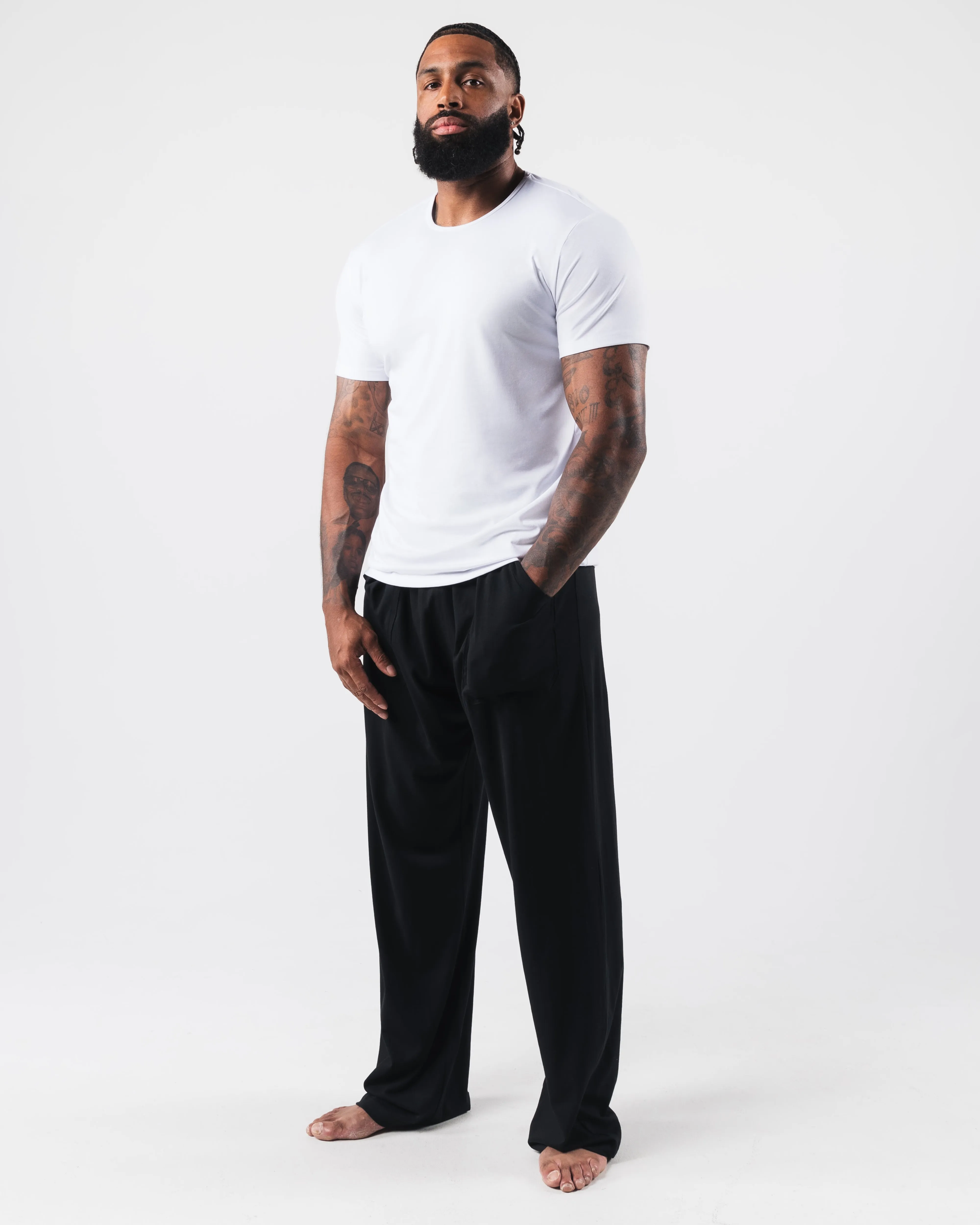Anti Static Lining Zero Classic Straight Leg Pant - Black