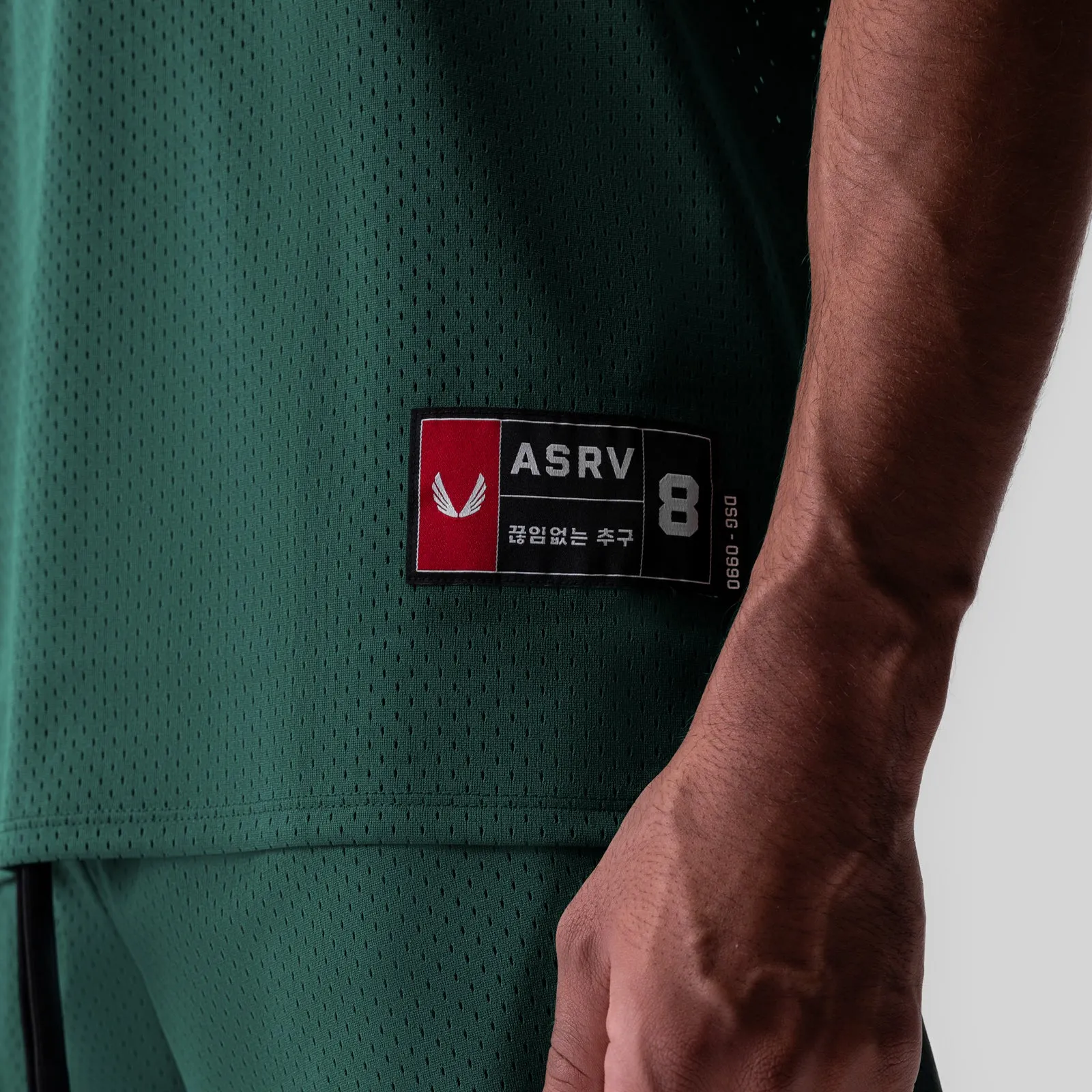 0990. Ion-Mesh Basketball Jersey - Forest Green Urban Fresh Minimalist Sport Style