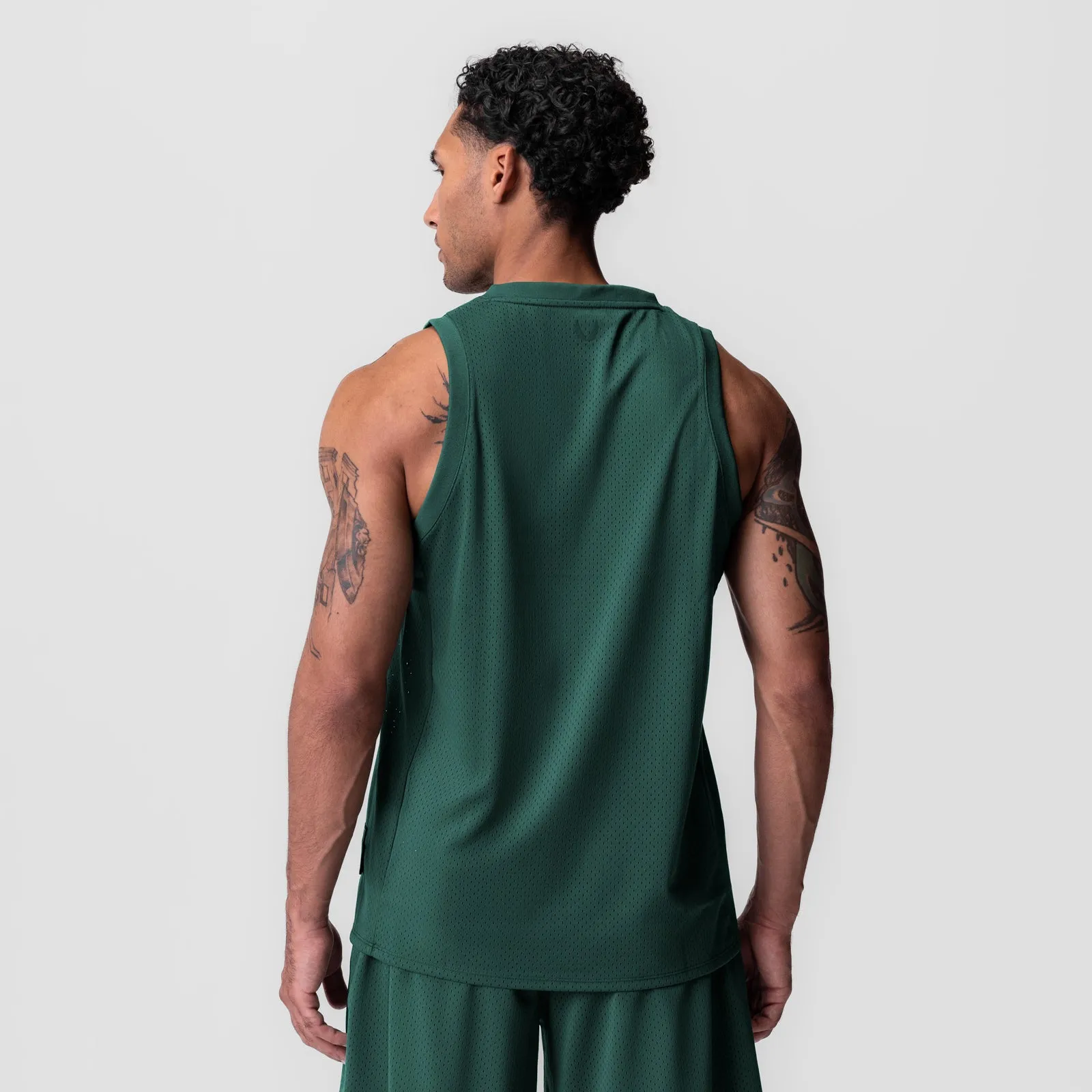 Street Coolness Durable Bonding 0990. Ion-Mesh Basketball Jersey - Forest Green