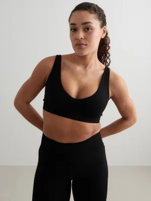 factory work Black Shape Seamless Deep Cut Bra