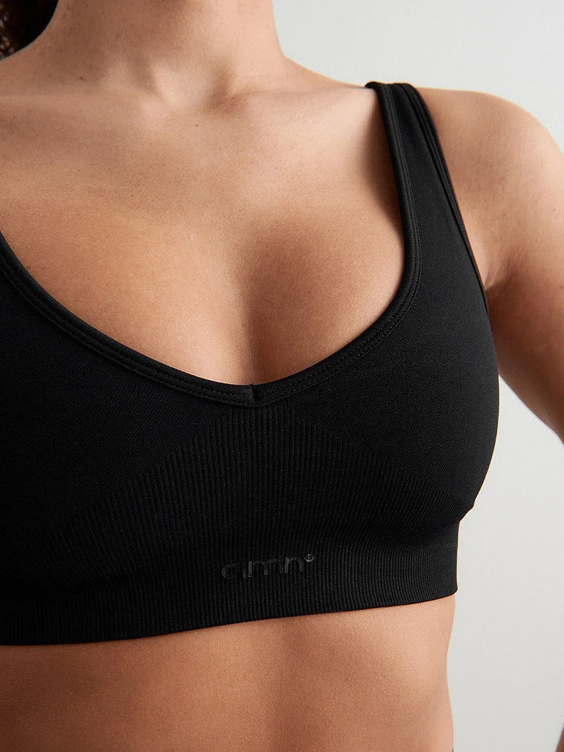 Easy Movement Fit petite size Black Shape Seamless Deep Cut Bra