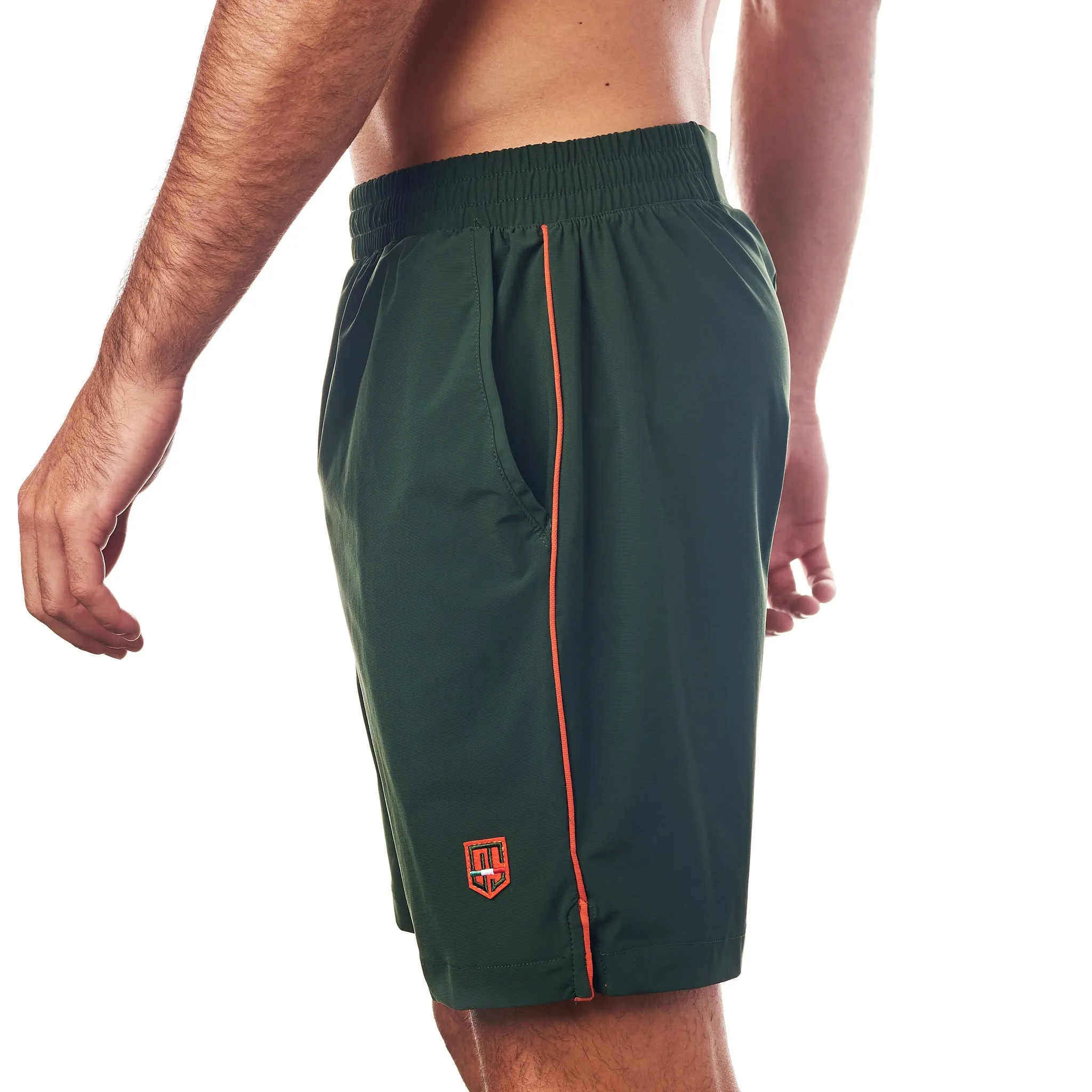 UV resistant activewear option Energia II Speciale Short - Verde / Argilla