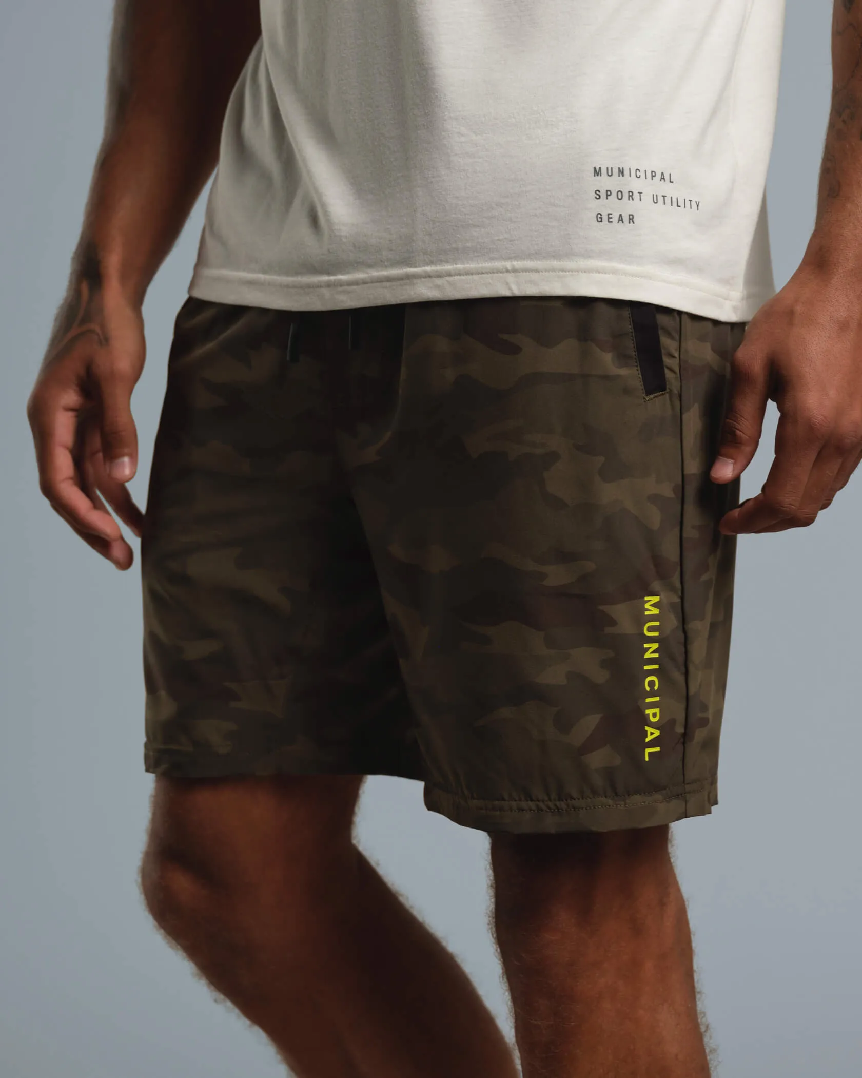 Sport Utility Shorts Playful Prints Quick Access Cargo Pockets
