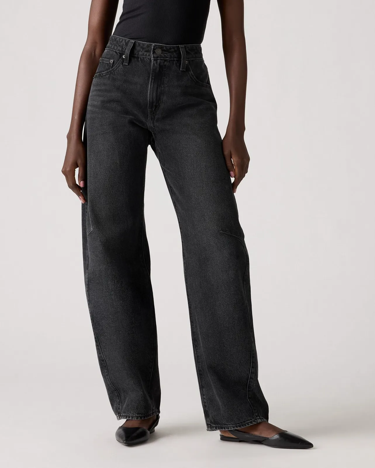 Levi's? Womens Baggy Dad Barrel Loose Fit Jeans - Rebel Edge Trend Neutral