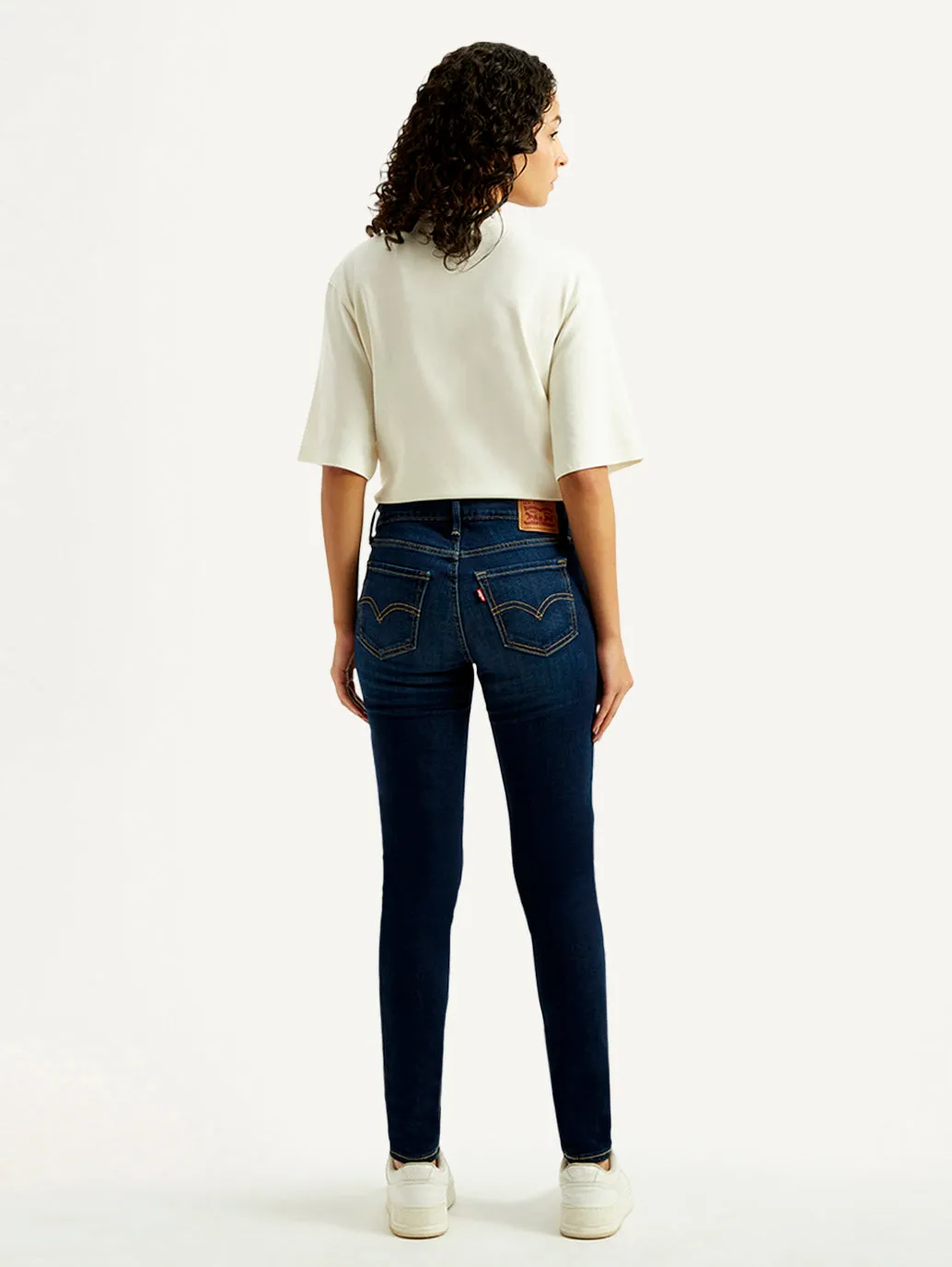 Women's 711 Dark Blue Skinny Fit Mid Rise Jeans Gym Ready Slim Teen Outfit Neutral Vibrant Chill Outfit