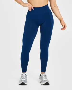 No Pilling Elastic Waistband Design Effortless Seamless Leggings | Midnight Edge Zone