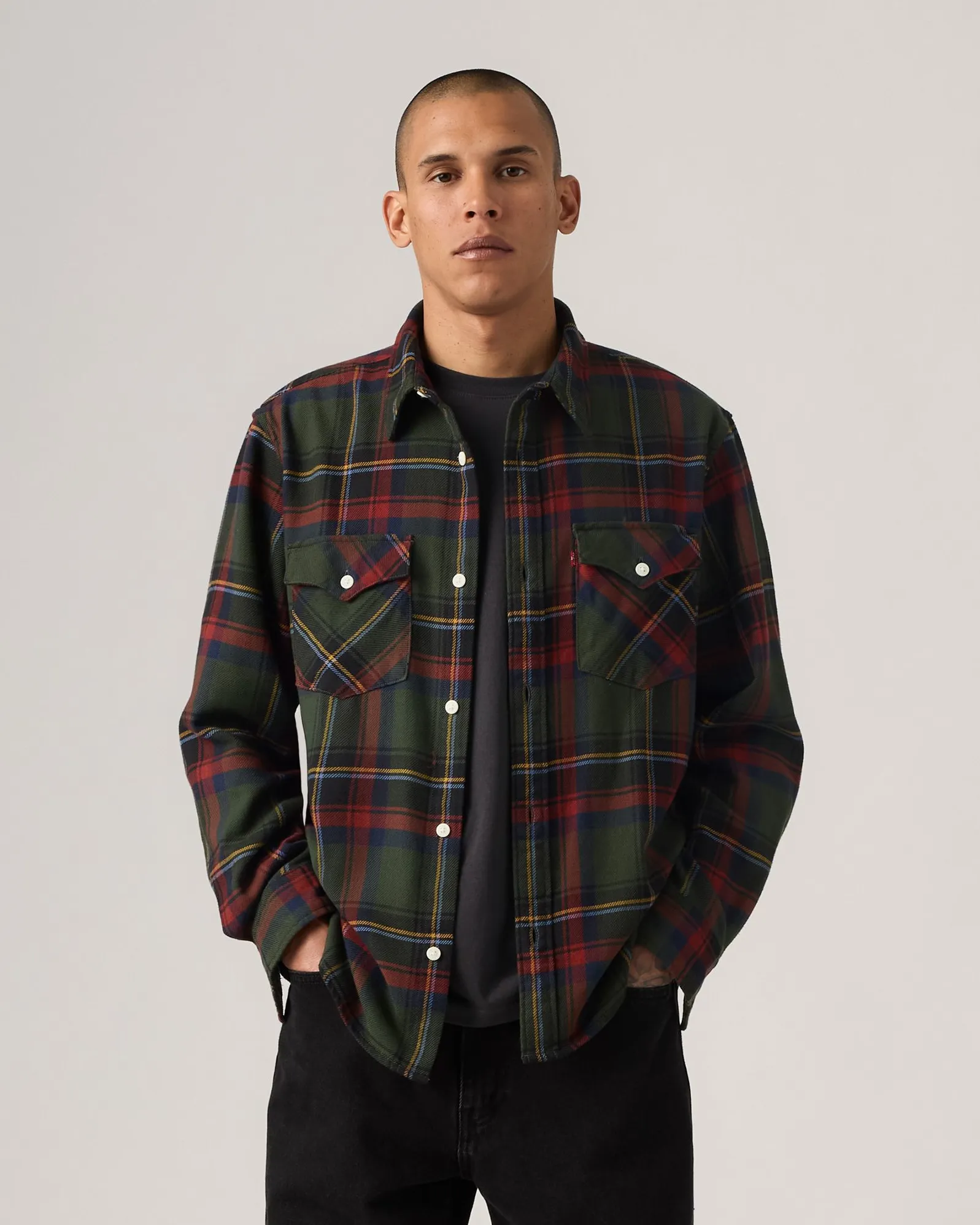 Levi's? Relaxed Fit Western Shirt - Herman Plaid / Duffel Bag Bold Look Professional Wear Spring Mood Bold