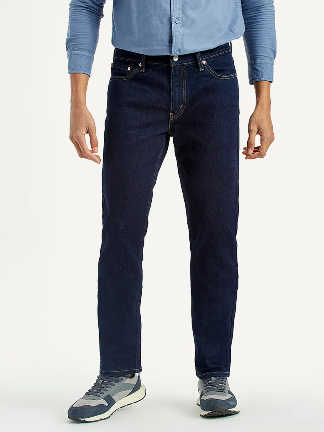 Men's 511 Dark Blue Slim Fit Mid Rise Jeans Seasonal Wardrobe Unisex Wear Premium