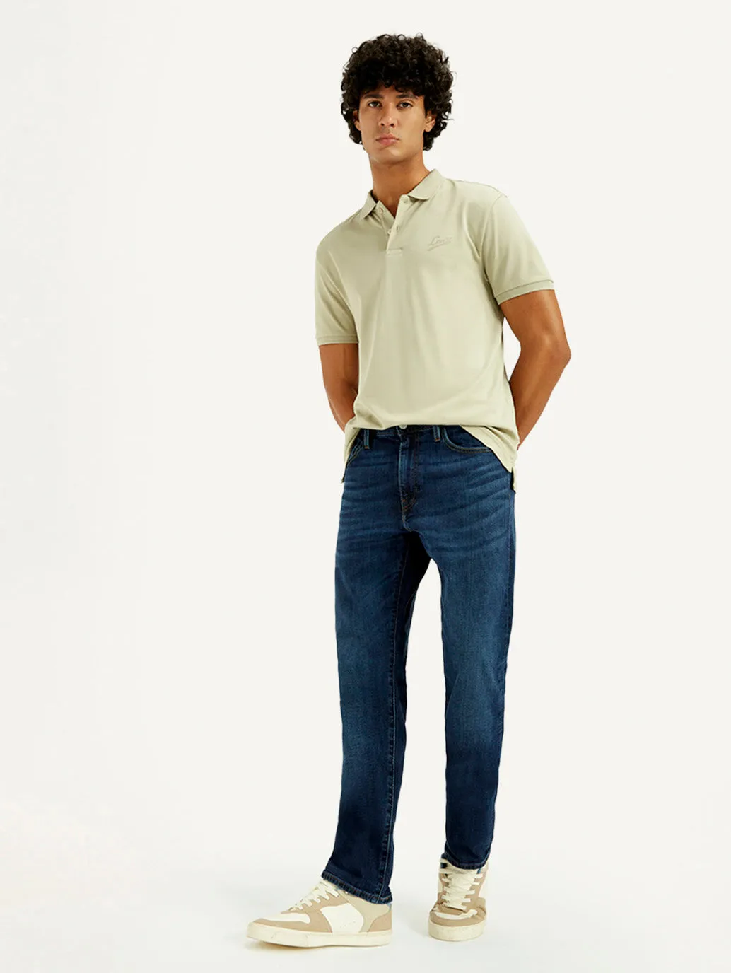 Men's 541 Med Indigo Athletic Tapered Fit Mid Rise Selvedge Jeans Evening Stroll Urban Explorer