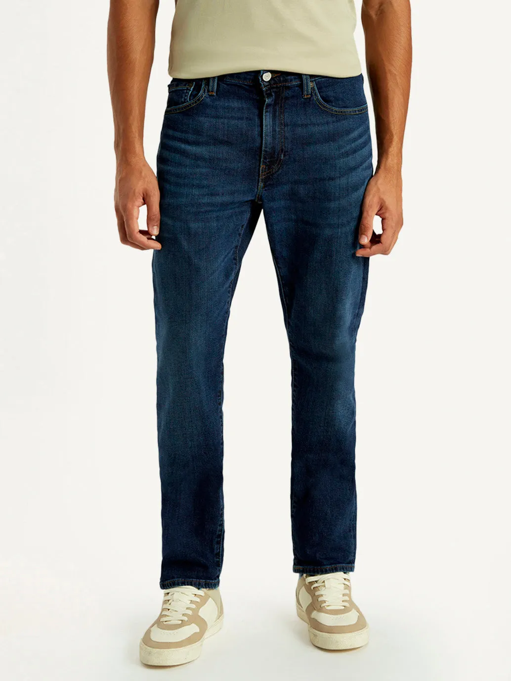 Modern Youth Style Party Look Go-to Wear Men's 541 Med Indigo Athletic Tapered Fit Mid Rise Selvedge Jeans